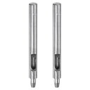 uxcell 革穴パンチ 4.5 mm ストレート ラウンドパンチグロメットスナップ リベットセッター レザークラフト服ハンドバッグ生地カーテン用 2個入り