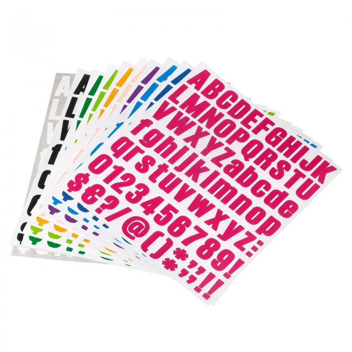 uxcell 文字番号ステッカーセット 防水ステッカー ビニール 自己接着 メールボックス アドレス サイン DIY ギフト カード用 25mm 10色 810個 10シート