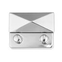 uxcell ターンロッククラスプ 合金 財布閉鎖ツイスト バックル DIY ハンドバッグ ウォレット クラフト メイキング用 44mm x 35mm(シルバー...