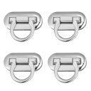 uxcell ターンロッククラスプ 合金 財布閉鎖ツイスト バックル DIY ハンドバッグ ウォレット クラフト メイキング用 42mm x 20mm 4個(シ...