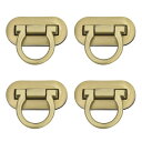 uxcell ターンロッククラスプ 合金 財布閉鎖ツイスト バックル DIY ハンドバッグ ウォレット クラフト メイキング用 42mm x 20mm 4個(ブ...