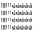 uxcell ジッパー修理キット #10 リテーナーボックス 挿入ピン 金属 ラッチスライダー バッグ コートのオープンエンドジッパー交換用 メタリックブラック...