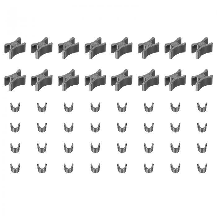 uxcell ジッパースライダー保持器 #5 上ストッパー 下ストッパー バッグ コート ジャケットのクローズドエンドジッパー交換用 メタリックブラック 16セ...