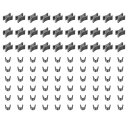 uxcell ジッパースライダー保持器 #8 上ストッパー 下ストッパー バッグ コート ジャケットのクローズドエンドジッパー交換用 メタリックブラック 30セ...