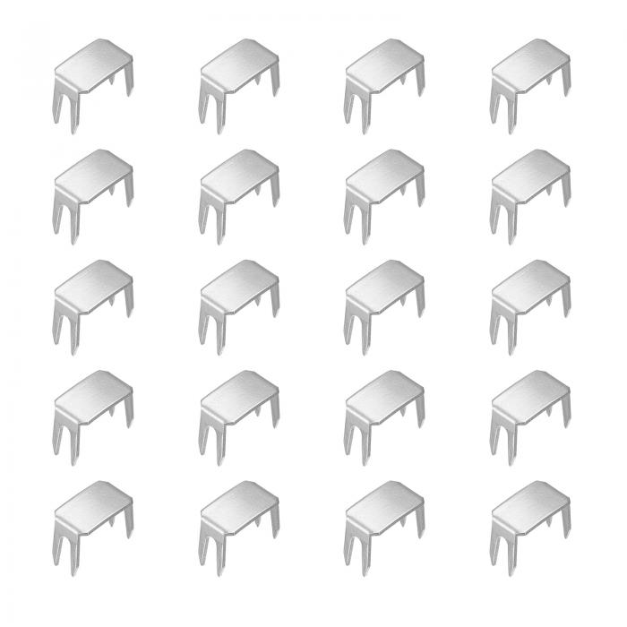 uxcell ジッパー止め #5 上ストッパー 下ストッパー バッグ コート ジャケットのジッパーレスキュー修理用 シルバートーン 20個