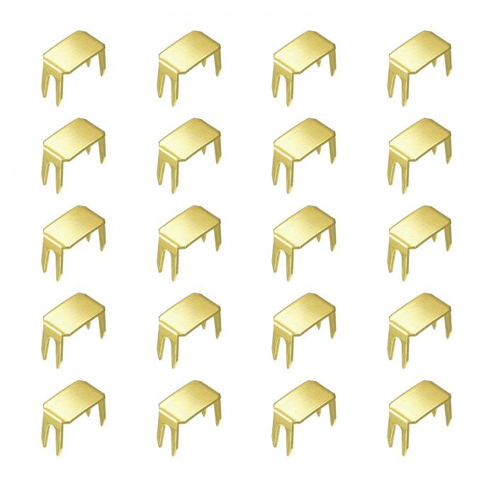 uxcell ジッパー止め #5 上ストッパー 下ストッパー バッグ コート ジャケットのジッパーレスキュー修理用 ゴールドトーン 20個