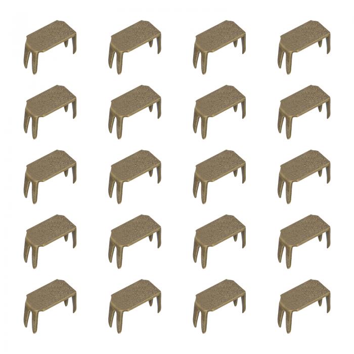 uxcell ジッパー止め #10 上ストッパー 下ストッパー バッグ コート ジャケットのジッパーレスキュー修理用 ブロンズトーン 20個