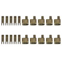 uxcell ジッパー修理キット #10 リテーナーボックス 挿入ピン 金属 ラッチスライダー バッグ コートのオープンエンドジッパー交換用 ブロンズトーン 1...