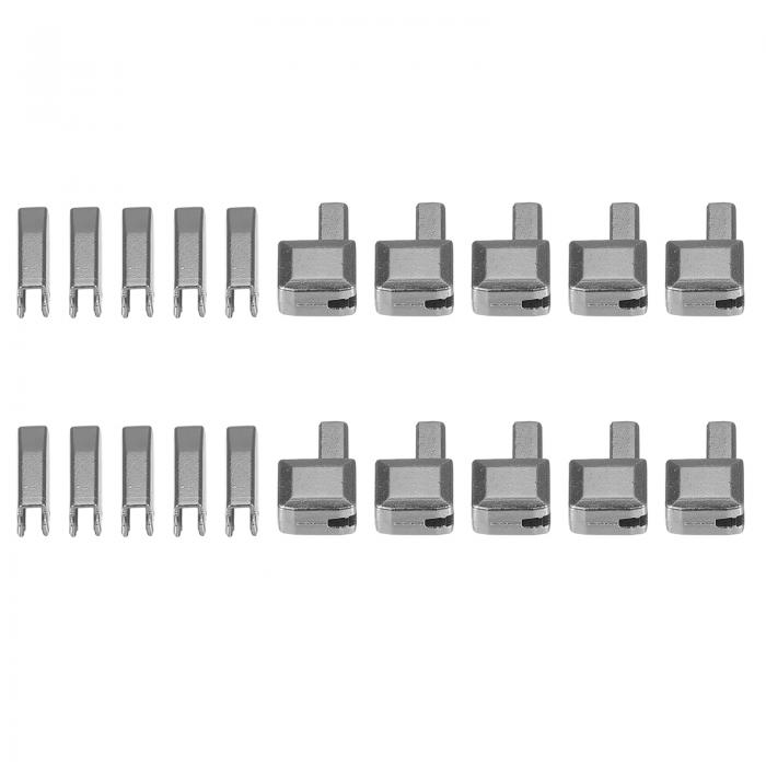 uxcell ジッパー修理キット #5 リテーナーボックス 挿入ピン 金属 ラッチスライダー バッグ コートのオープンエンドジッパー交換用 メタリックブラック ...