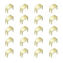 uxcell ジッパー止め #5 上ストッパー 下ストッパー バッグ コート ジャケットのジッパーレスキュー修理用 ライトゴールデン 20個