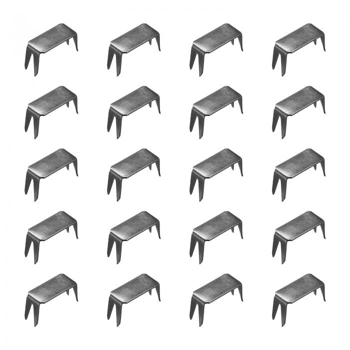 uxcell ジッパー止め #8 上ストッパー 下ストッパー バッグ コート ジャケットのジッパーレスキュー修理用 メタリックブラック 20個