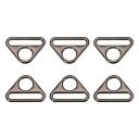 uxcell 三角バックル調整 調整三角形 バー付き 回転クリップ Dディーリングバックル 32mm ダークグレー 6個