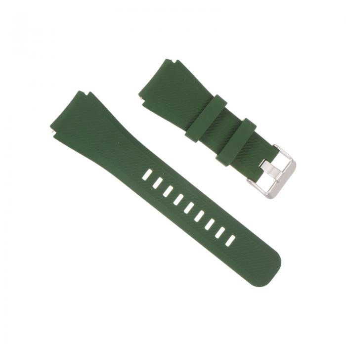 uxcell ラバーウォッチバンド 22 mm幅 ユニークなデザイン 交換用シリコン時計ストラップ Gear S2 S3 S4およびGT/g t2スマートウォッチ用 フォレストグリーン