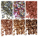 uxcell 砕いたガラス片 不規則 グリッターメタリックガラス クラフト DIY ジュエリー 花瓶 フィラー エポキシ樹脂 装飾用 6カラー 28g 1-4 mm ブラウンカラーシリーズ