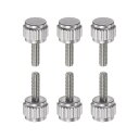 uxcell 丸平頭 ローレット つまみ M2.5x8mm ハンドクランプねじ ネジ ノブボルト バーニヤキャリパー用 10個(4)