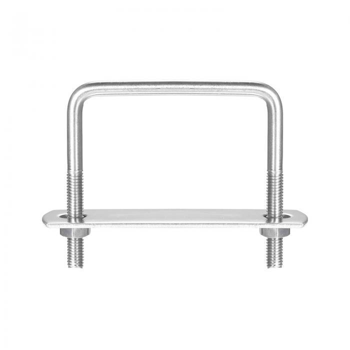 uxcell スクエアUボルト 304ステンレス鋼 62 mm内幅 60 mm長さ M6 Uクランプボルト ナットとプレート付き ボートトレーラー用 2セット