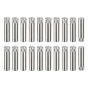 uxcell ダウエルピン 6x25mm 304ステンレス鋼 ローレットヘッド フラット面取りエンド ダボピン 木材二段ベッド棚ペグ サポートシェルフ ファスナ...