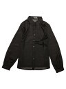 Allegra K 無地シャツ 長袖ブラウス トップス ポイントカラー ボタンダウン シャツ メッシュシアー レディース ブラック M