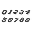 uxcell 番号パッチ 装飾パッチ ナンバーピッチ 衣服靴帽子リュックサック用 刺? 入園 0-9 ブラック 48 mm幅 1セット入り