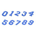 uxcell 番号パッチ 装飾パッチ ナンバーピッチ 衣服靴帽子リュックサック用 刺? 入園 0-9 ブルー 48 mm幅 1セット入り