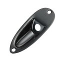 uxcell ギター入力ジャック ソケットプレート 出力負荷ジャック ブラック エレキギター用交換部品(4)