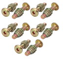 uxcell 家具接続継手 フィッティング M6x30mm 六角穴付ボルト インサートナット付き 家具ジョイント 10個入り
