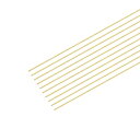 uxcell 真鍮丸線 ソリッドブラスワイヤー 0.3 mm x 200 mm 各種ハーフハードワイヤー DIY ジュエリー製作用 10個