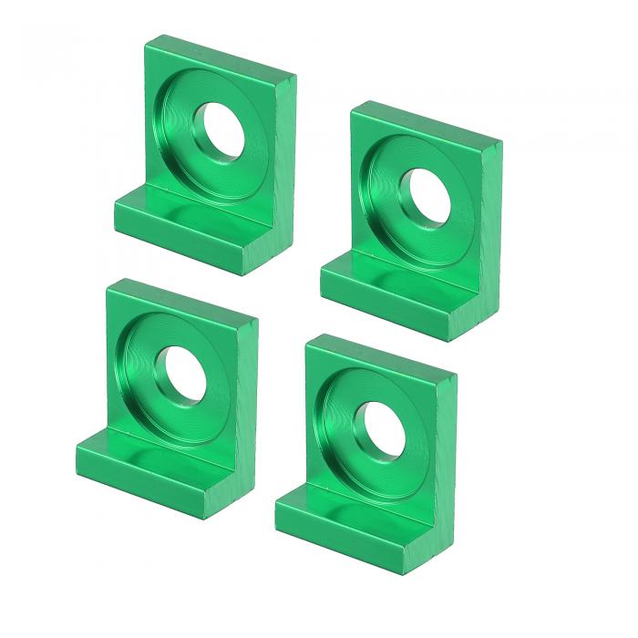 X AUTOHAUX チェーンアジャスターブロックテンショナー グリーン 金属 オートバイ用 12 mmユニバーサル直径穴 4個