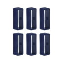 uxcell 時計ストラップループ ファスナーリング ラバー製ホルダー シリコーン製 時計バンド用 ネービーブルー 幅22 mm 6個入