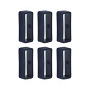 uxcell 時計ストラップループ ファスナーリング ラバー製ホルダー シリコーン製 時計バンド用 ブルー 幅22 mm 6個入
