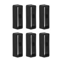 uxcell 時計ベルトループ ファスナーリング ゴム時計ホルダー キーパー シリコーン 時計バンド用 ブラック 26 mm 6個