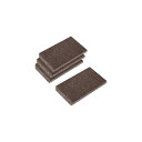 uxcell フェルト製家具パッド 粘着式 スクエアフロアプロテクター 家具の脚 ハードウッドフロア用 40 x 28 mm ブラウン 12個入り