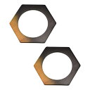 uxcell 財布ハンドル 六角形 アクセサリー 代替品 財布DIY用 ビーチバッグ用 ストローバッグ用 ブラック 長さ172 mm 2個入