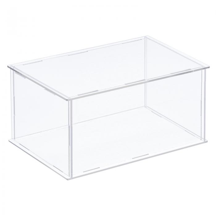 uxcell アクリルディスプレイケース プラスチックボックス キューブ 収納ボックス 透明 アセンブル 防塵ショーケース 31x21x15.5cm コレクターアイテム用