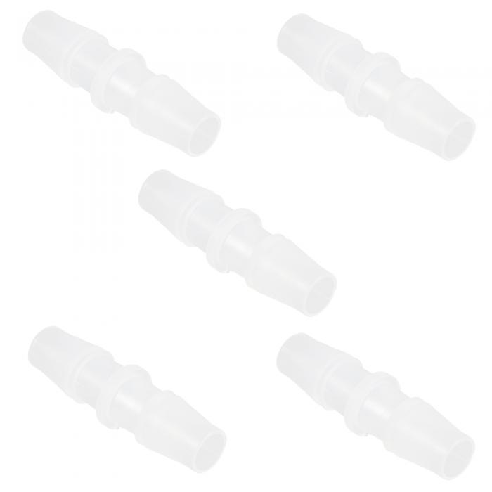 X AUTOHAUX 車のホースバーブ I型 プラスチック I有刺鉄線パイプ継手 ホワイト 5個 3/8 "