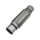 uxcell 自動車排気ホース ユニバーサル 排気継手 溶接延長管付き 65x200x300mm ステンレス鋼 シルバートーン