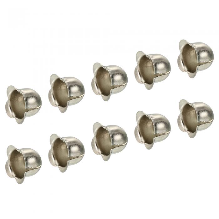 uxcell プルコードエンド 盲紐 金属ビーズ 淡い花型プルエンド ランプ用 シルバートーン 12個