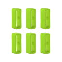 uxcell 時計ストラップループ ファスナーリング ラバー製ホルダー シリコーン製 時計バンド用 グリーン 幅16 mm 6個入