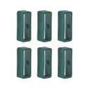 uxcell 時計ストラップループ ファスナーリング ラバー製ホルダー シリコーン製 時計バンド用 ダークグリーン 幅18 mm 6個入