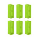 uxcell 時計ストラップループ ファスナーリング ラバー製ホルダー シリコーン製 時計バンド用 グリーン 幅20 mm 6個入