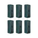 uxcell 時計ストラップループ ファスナーリング ラバー製ホルダー シリコーン製 時計バンド用 ダークグリーン 幅20 mm 6個入