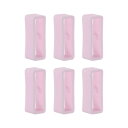 uxcell 時計ストラップループ ファスナーリング ラバー製ホルダー シリコーン製 時計バンド用 ライトピンク 幅20 mm 6個入