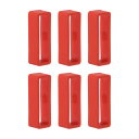 uxcell 時計ベルトループ ファスナーリング ゴム時計ホルダー キーパー シリコーン 時計バンド用 レッド 26 mm 6個