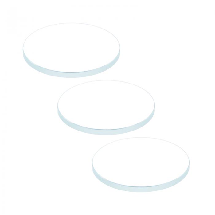 uxcell ARコーティング時計レンズ ラウンドフラットミネラルウォッチ クリスタルガラス 25.5 mm x 1.5 mm 3個入り