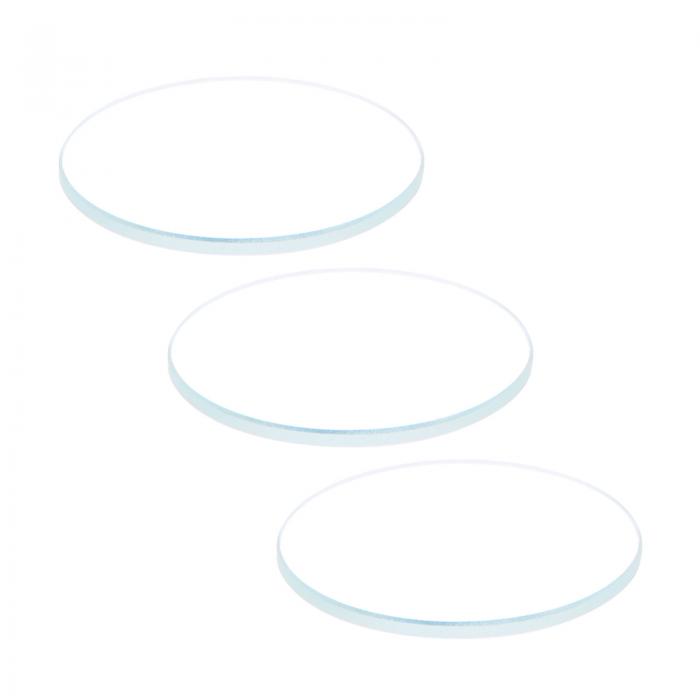uxcell ARコーティング時計レンズ ラウンドフラットミネラルウォッチ クリスタルガラス 23.5 mm x 1.5 mm 3個入り