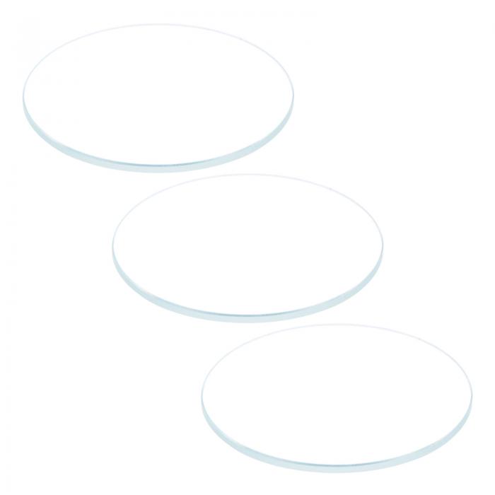 uxcell ARコーティングウォッチレンズ 32.5mmx1.5mm ラウンドフラットミネラルウォッチ水晶ガラス 3個