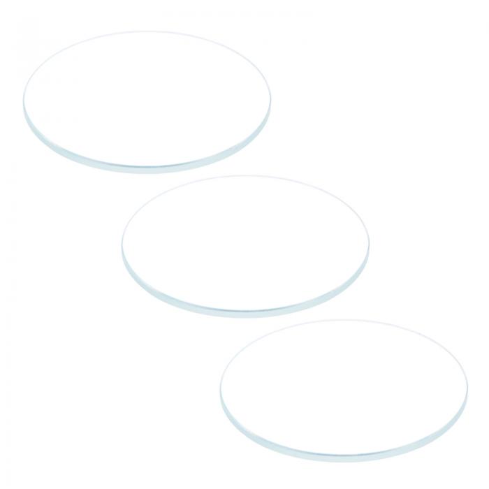 uxcell ARコーティングウォッチレンズ 33 mmx1.5mm ラウンドフラットミネラルウォッチ水晶ガラス 3個