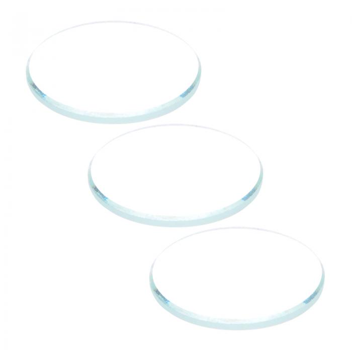uxcell ARコーティング時計レンズ ラウンドフラットミネラルウォッチ クリスタルガラス 28 mm x 2 mm 3個入り