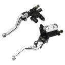 X AUTOHAUX オートバイハンドルバーブレーキ ユニバーサル マスターシリンダークラッチレバー アルミ合金 22 mm Harleyに対応Hondaに対応...