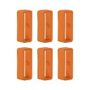 uxcell 時計ストラップループ ファスナーリング ラバー製ホルダー シリコーン製 時計バンド用 オレンジレッド 幅20 mm 6個入